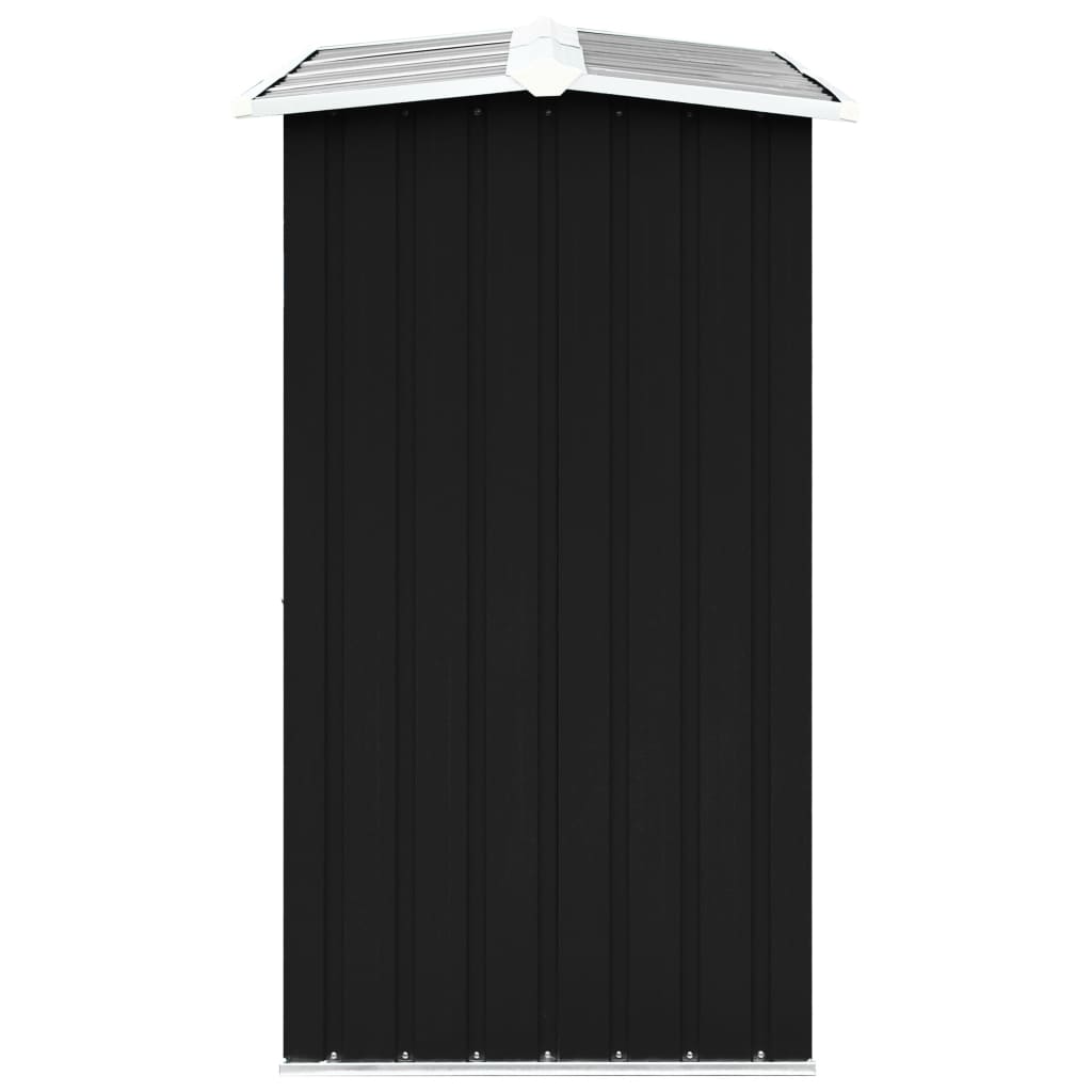 vidaXL Log Storage Shed Galvanised Steel 172x91x154 cm Anthracite