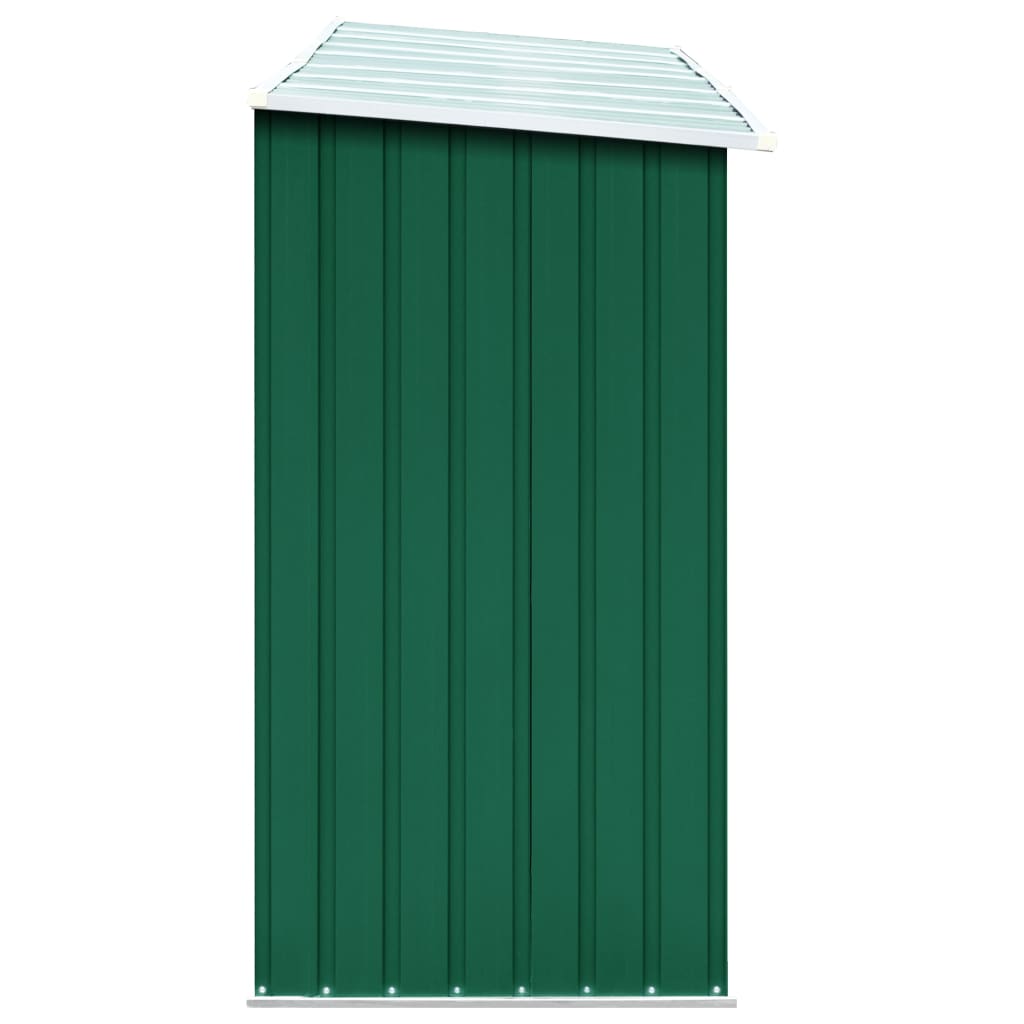 vidaXL Garden Log Storage Shed Galvanised Steel 330x84x152 cm Green