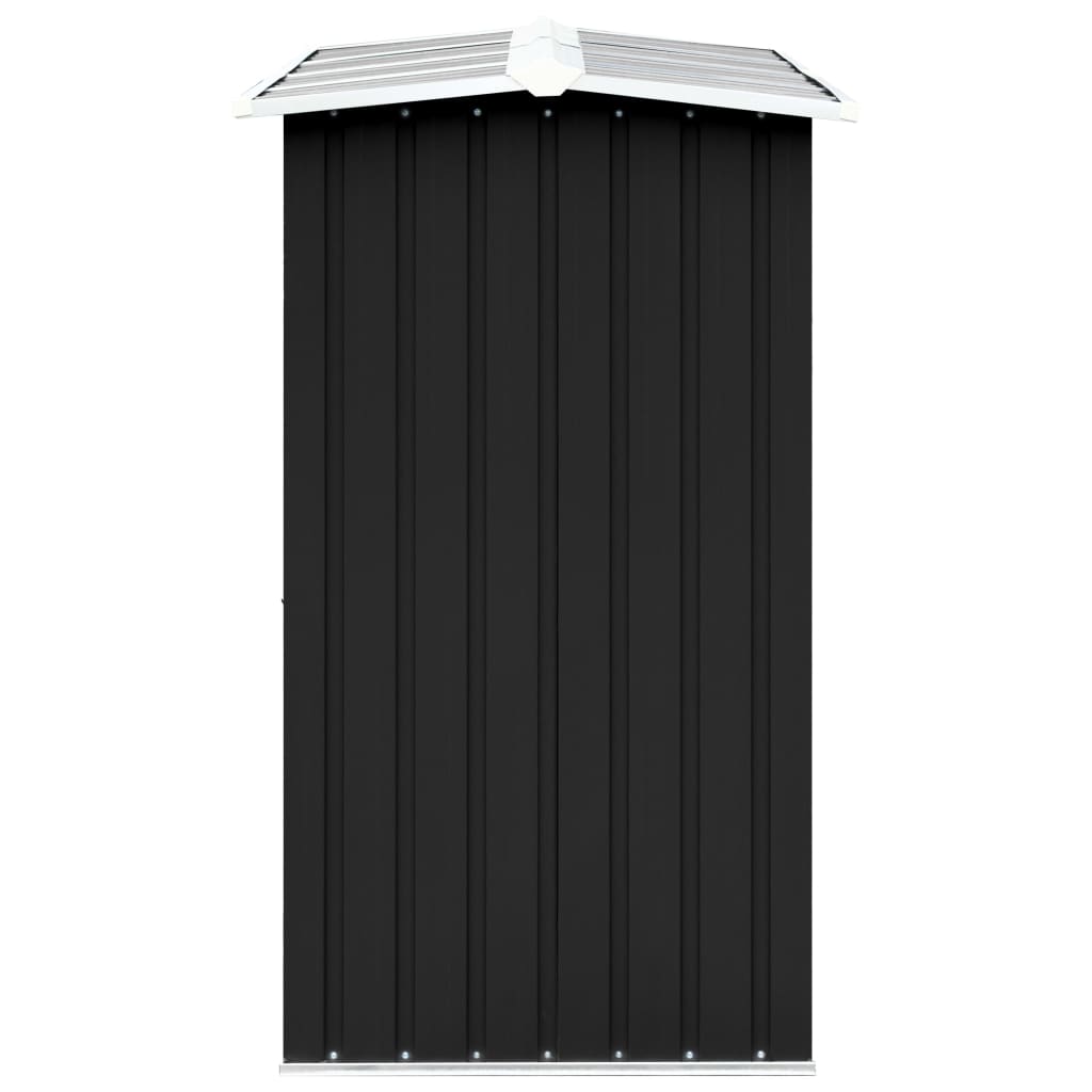 vidaXL Garden Log Storage Shed Galvanised Steel 330x92x153 cm Anthracite