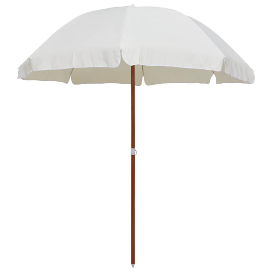 Garden Parasol with Steel Pole 240 cm Sand