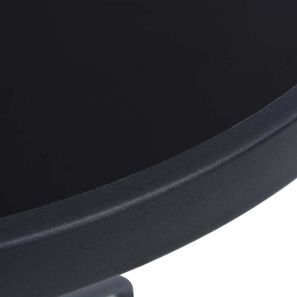 47253 vidaXL Garden Table Black 80 cm Steel and Glass