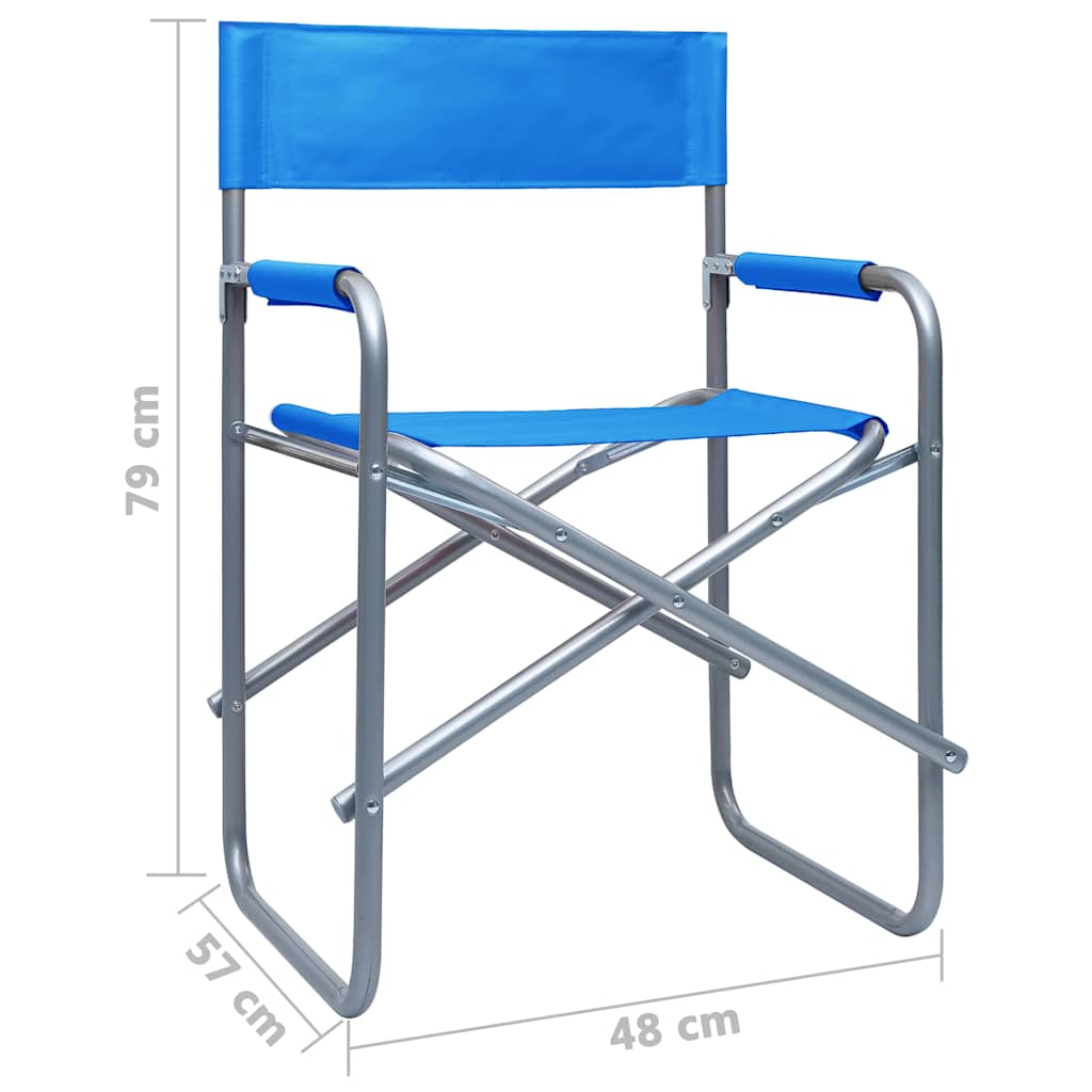 Director's Chair | Set of 2 | Steel blue | Steel, 100% polyester | Medium
