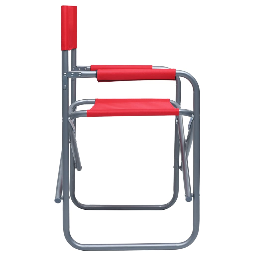 Director's Chairs 2 pcs Steel Red