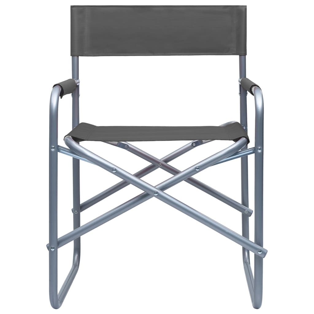 Director's Chair | Set of 2 | Grey | Steel, fabric (100% polyester)