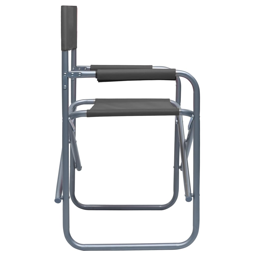 Director's Chair | Set of 2 | Grey | Steel, fabric (100% polyester)