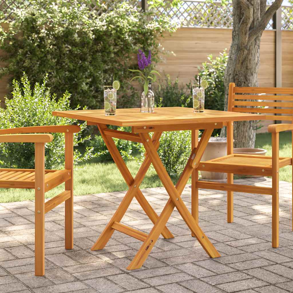 Folding Garden Table 85x85x76 cm Solid Teak Wood