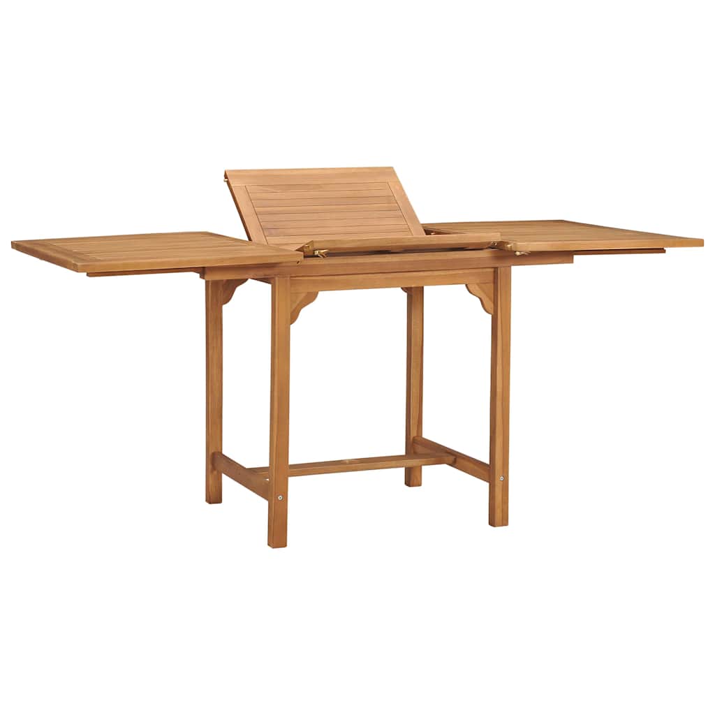 47420 vidaXL Extending Garden Table (110-160)x80x75cm Solid Teak Wood