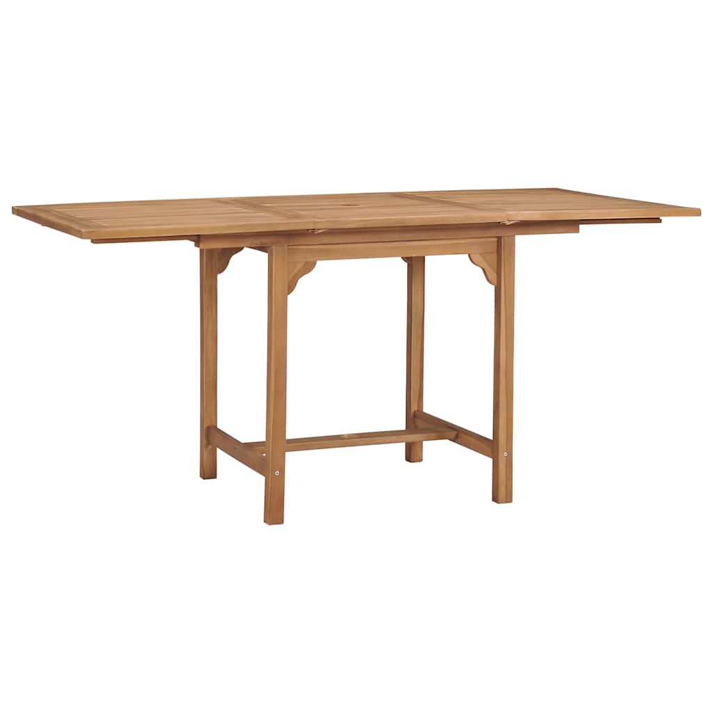 47420 vidaXL Extending Garden Table (110-160)x80x75cm Solid Teak Wood