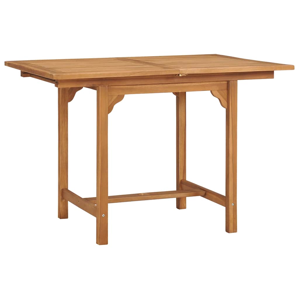 47420 vidaXL Extending Garden Table (110-160)x80x75cm Solid Teak Wood