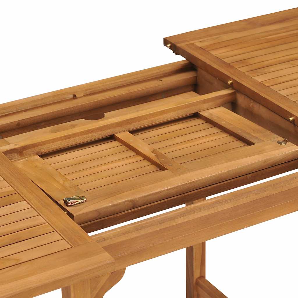 47420 vidaXL Extending Garden Table (110-160)x80x75cm Solid Teak Wood