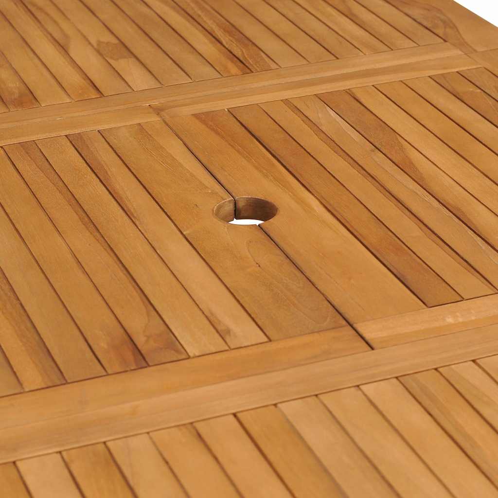 47420 vidaXL Extending Garden Table (110-160)x80x75cm Solid Teak Wood