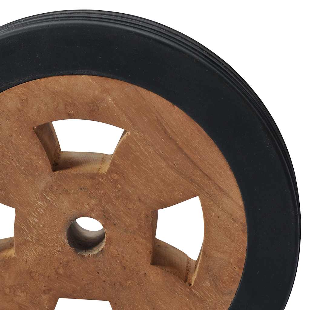 48016 vidaXL Sunlounger Spare Wheels 2 pcs Solid Teak Wood