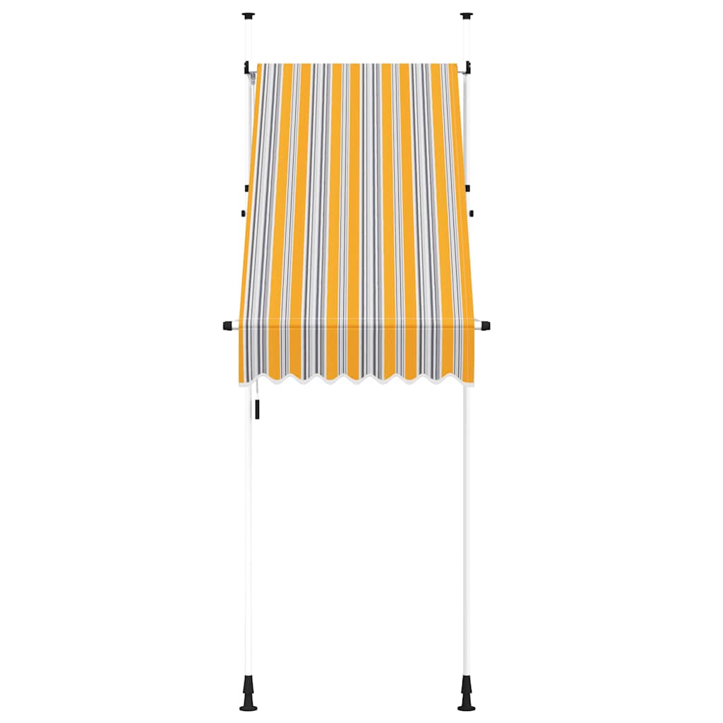Manual Retractable Awning 100 cm Yellow and Blue Stripes