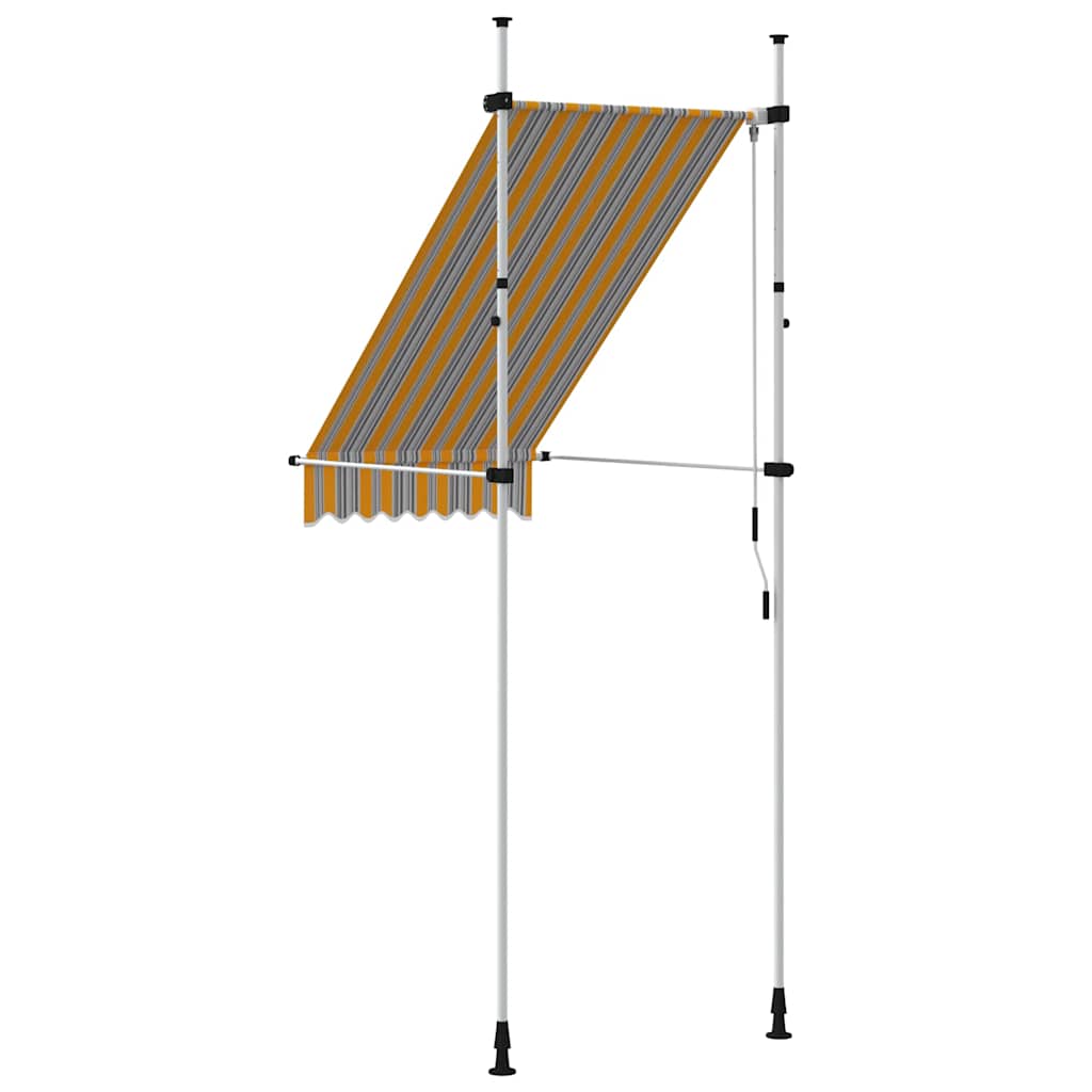 Manual Retractable Awning 100 cm Yellow and Blue Stripes