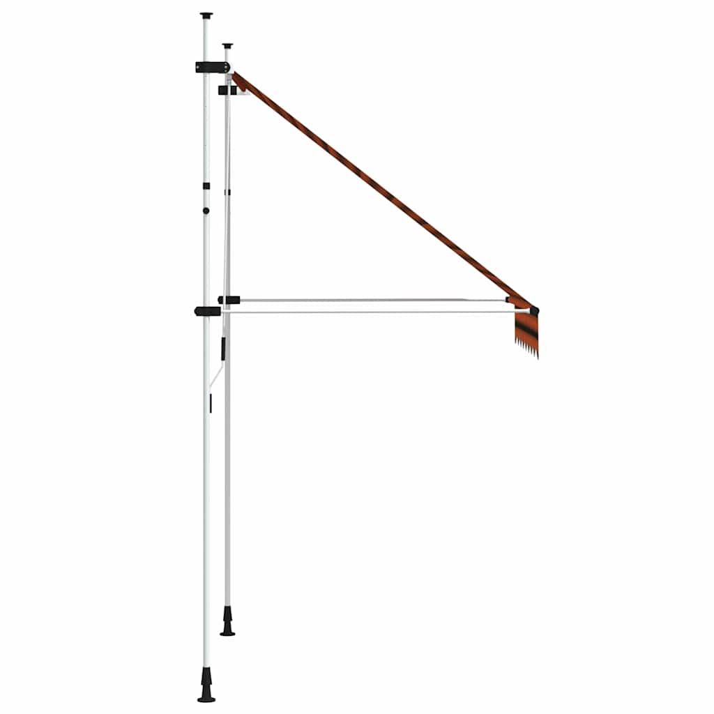 145835 vidaXL Manual Retractable Awning 150 cm Orange and Brown