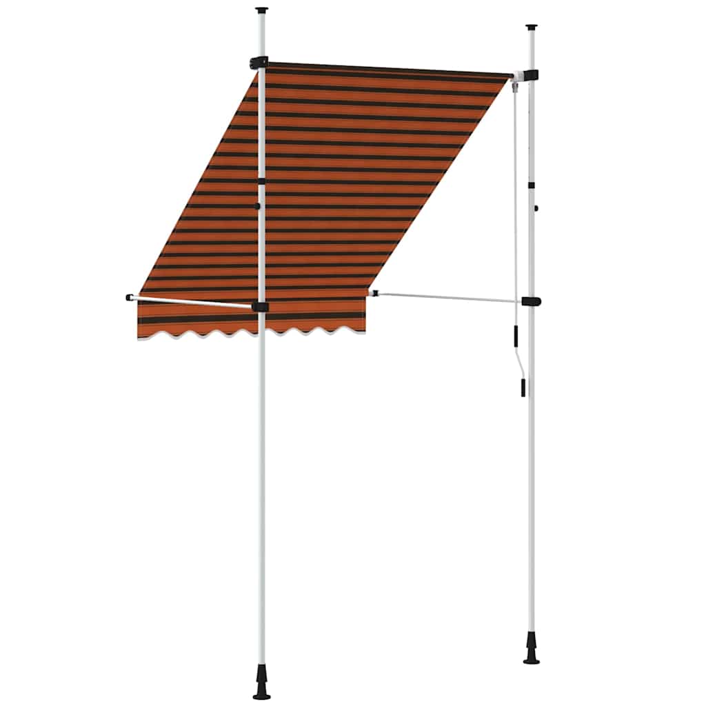 145835 vidaXL Manual Retractable Awning 150 cm Orange and Brown