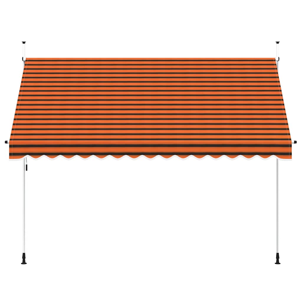 Manual Retractable Awning 350 cm Orange and Brown