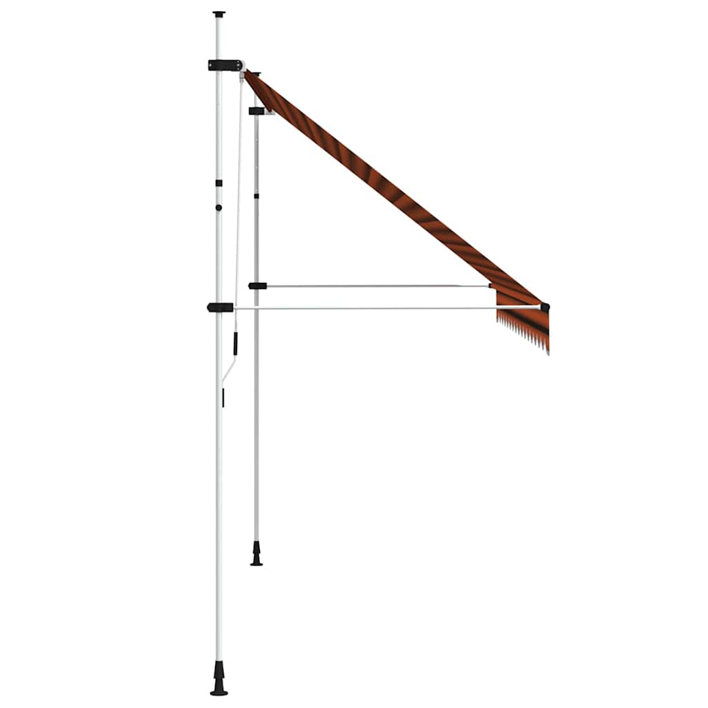 Manual Retractable Awning 350 cm Orange and Brown