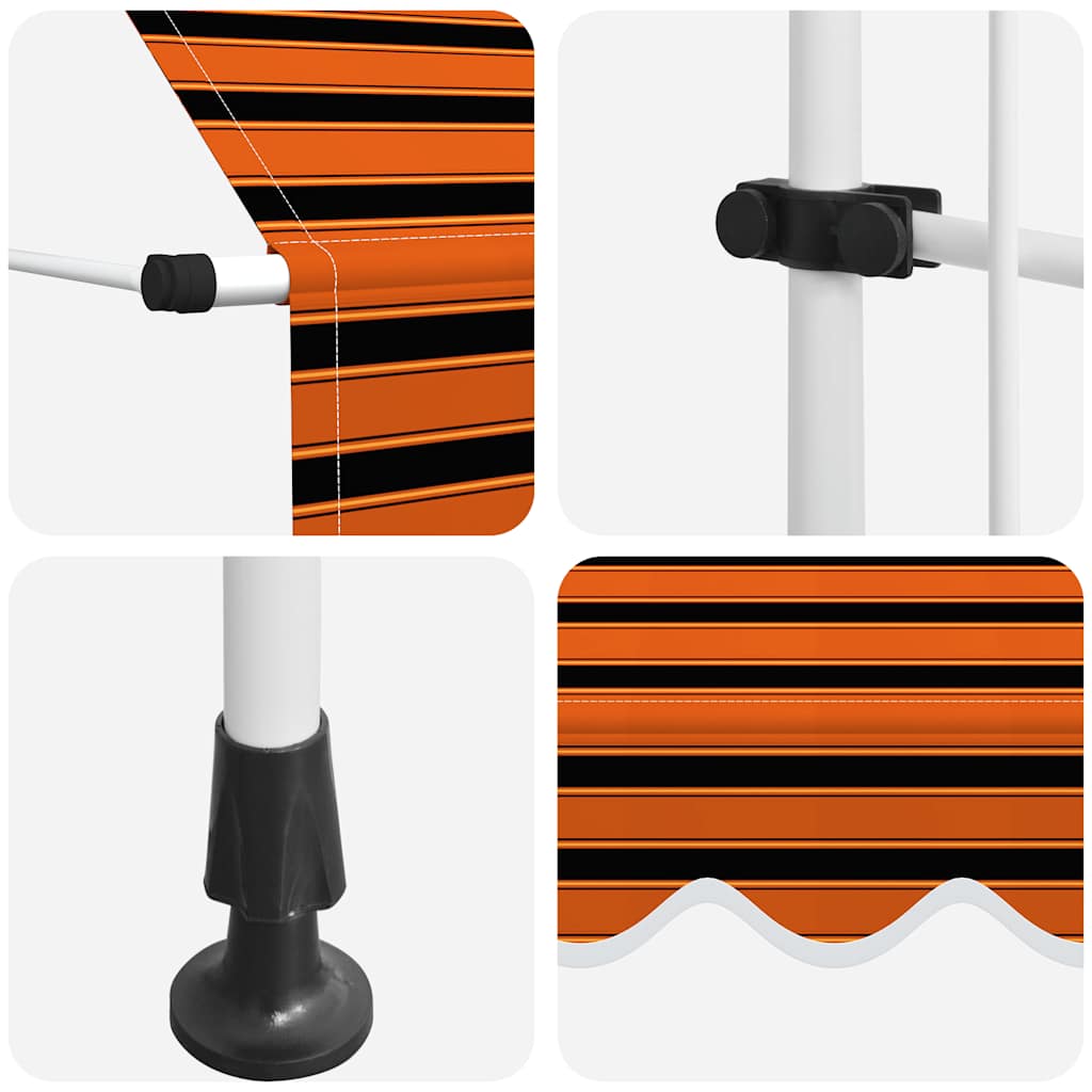Manual Retractable Awning 350 cm Orange and Brown