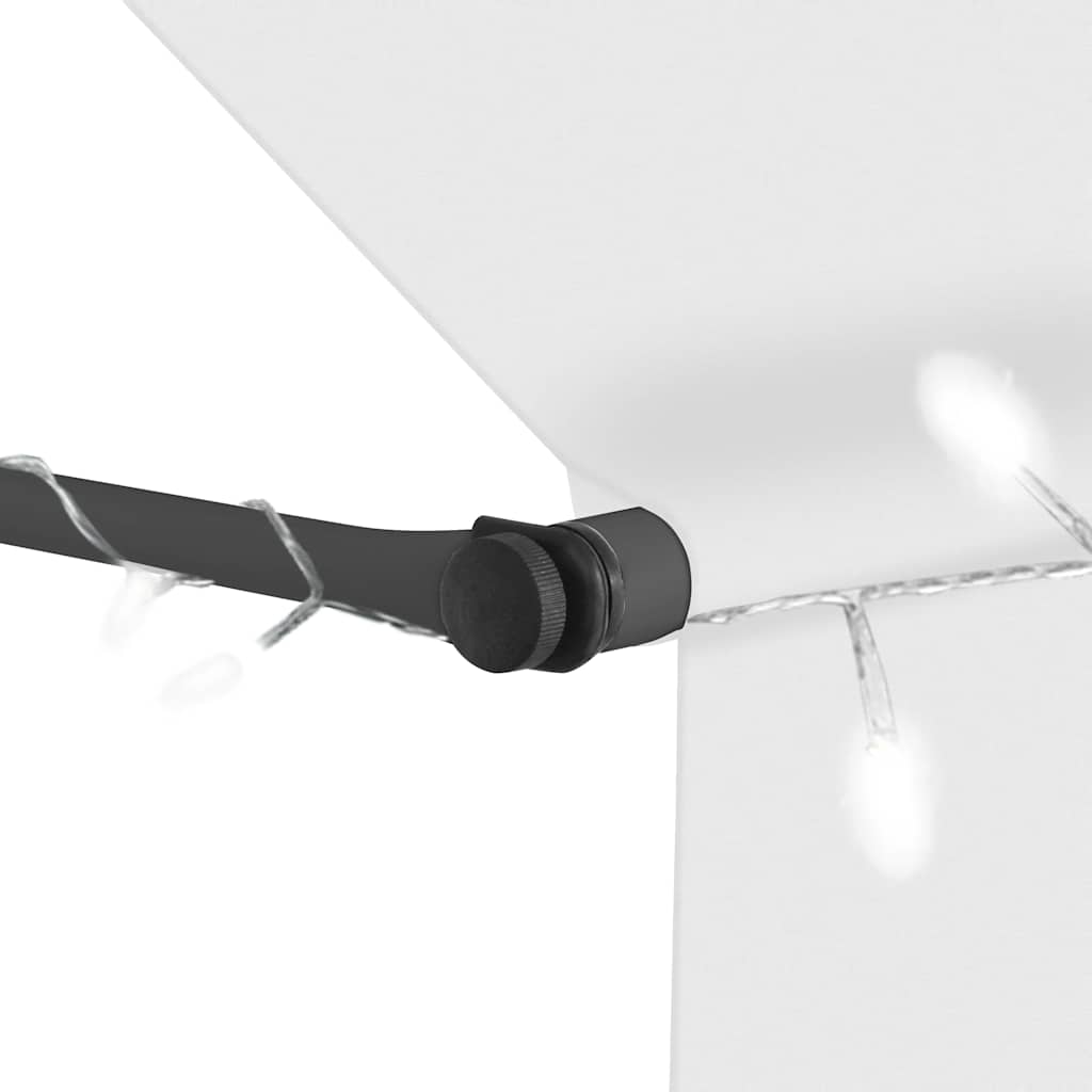 Manual Retractable Awning with LED 150 cm Cream