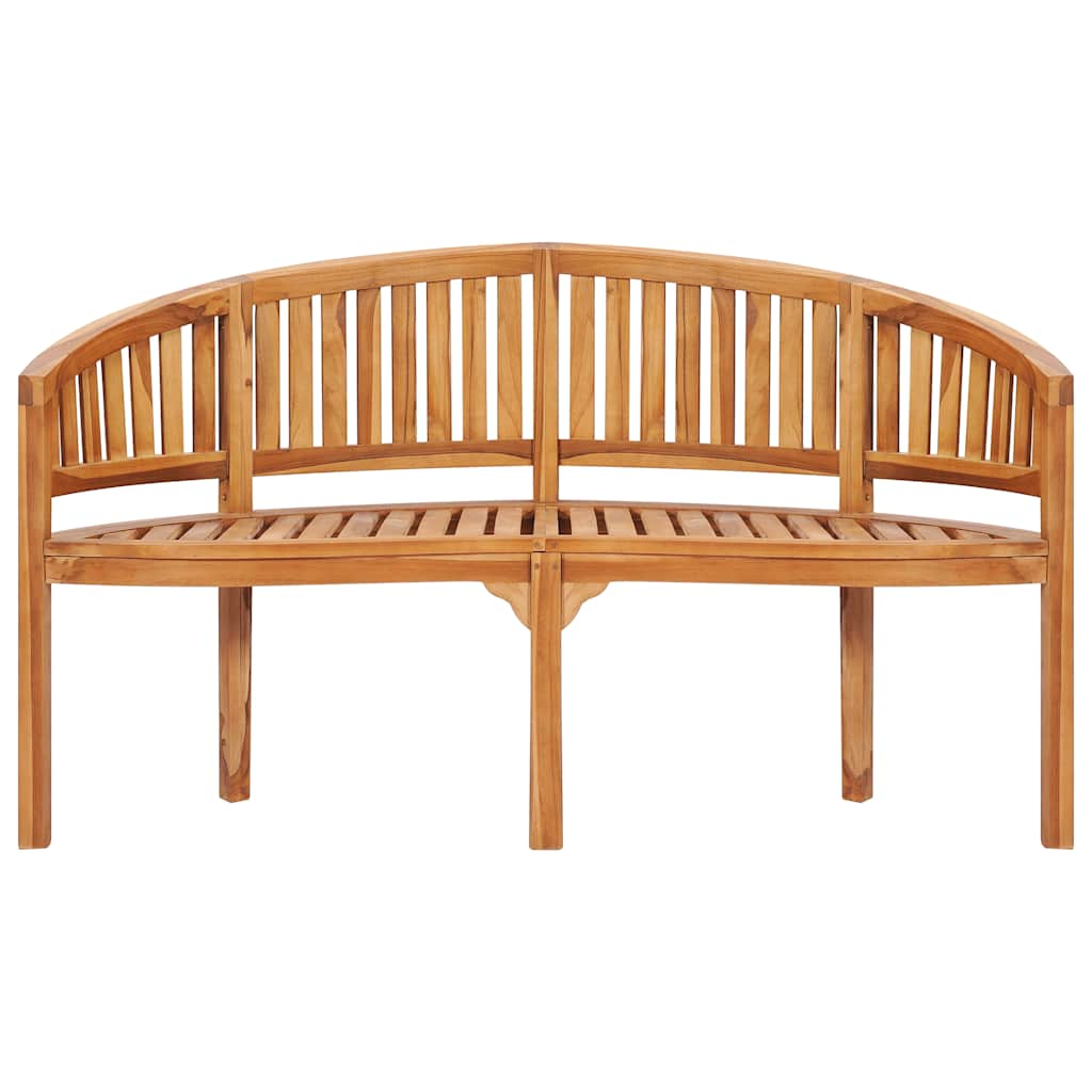 vidaXL Banana Bench 151 cm Solid Teak Wood