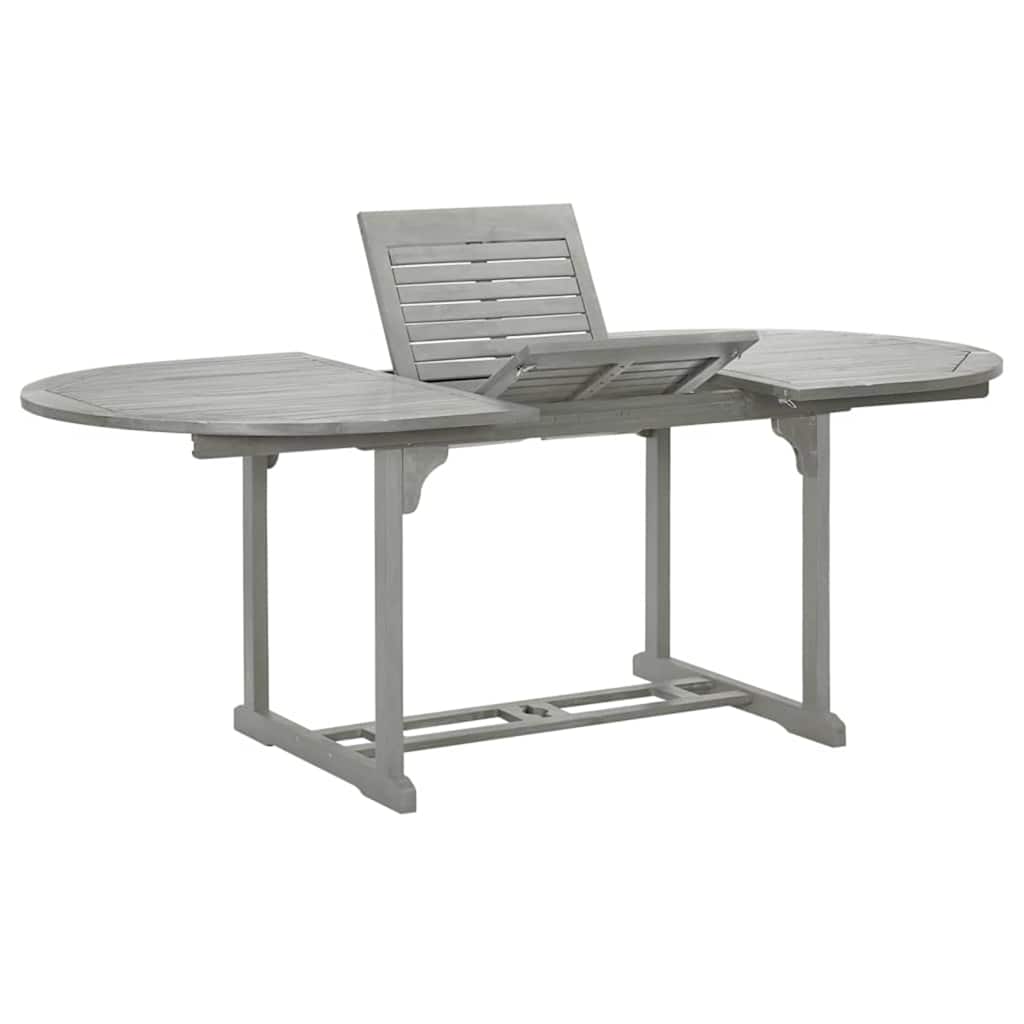 47277 vidaXL Garden Table Grey 200x100x75 cm Solid Acacia Wood