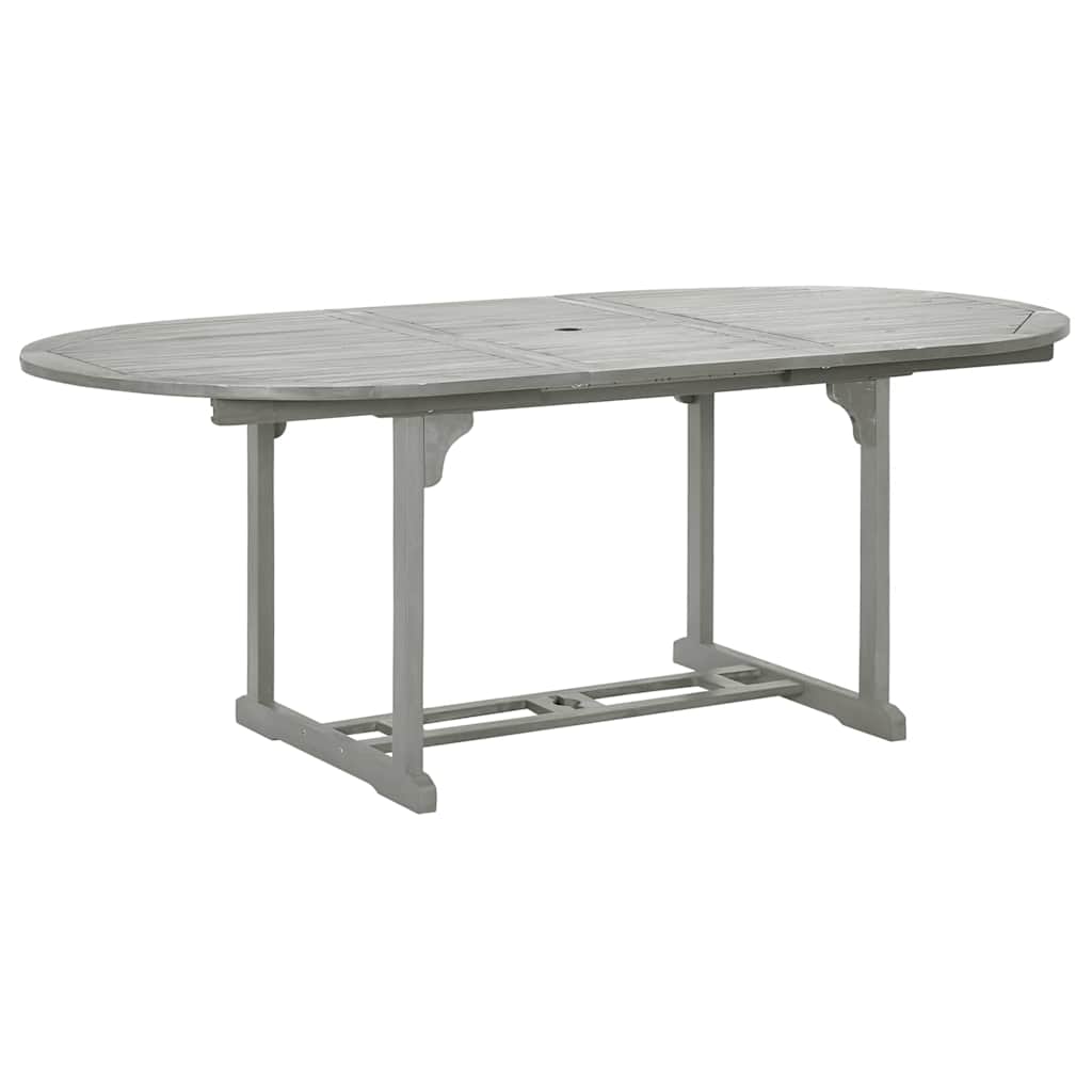 47277 vidaXL Garden Table Grey 200x100x75 cm Solid Acacia Wood