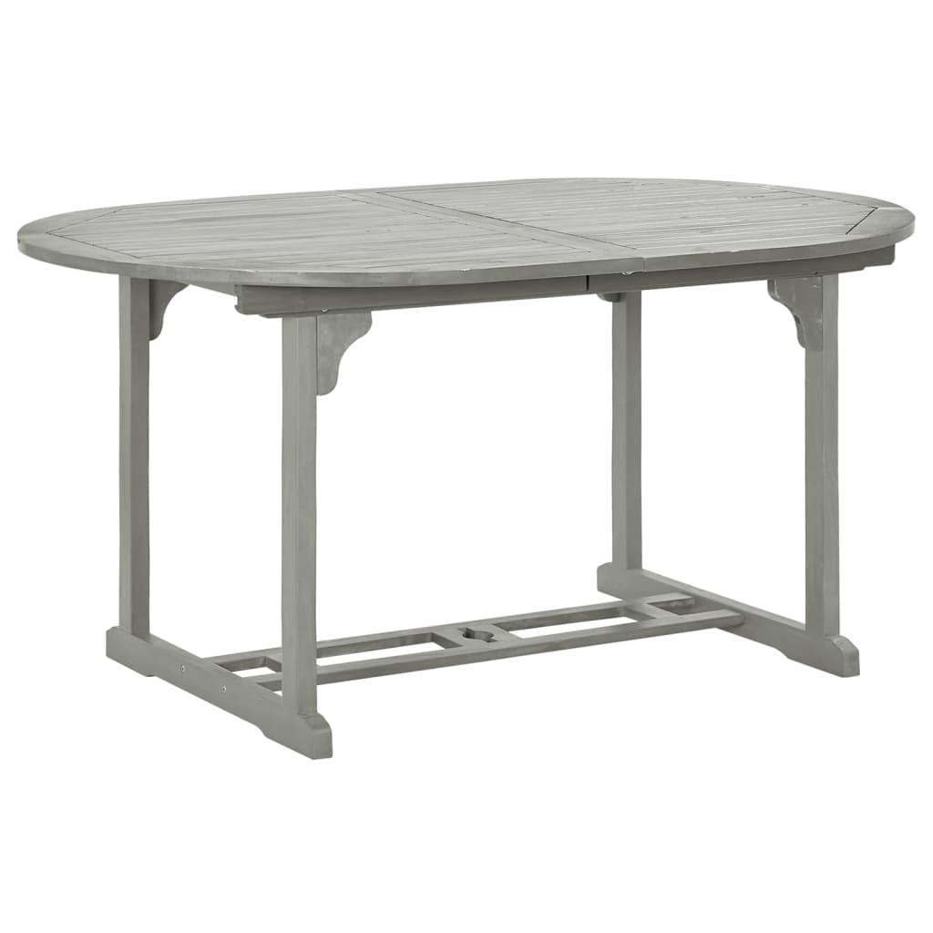 vidaXL Garden Table Grey 200x100x75 cm Solid Acacia Wood