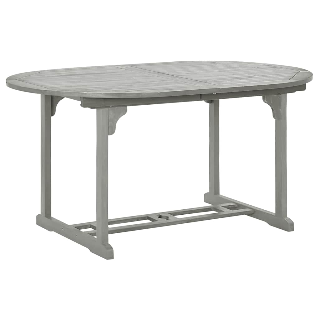 47277 vidaXL Garden Table Grey 200x100x75 cm Solid Acacia Wood
