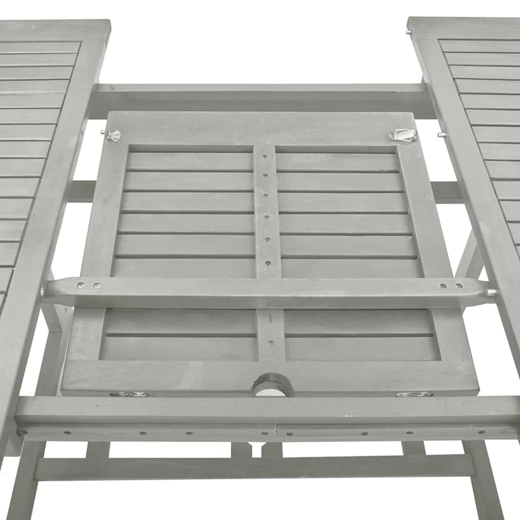 47277 vidaXL Garden Table Grey 200x100x75 cm Solid Acacia Wood