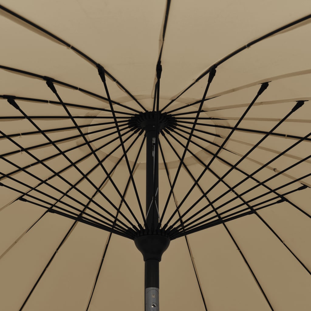 Garden Parasol with Aluminium Pole 270 cm Taupe