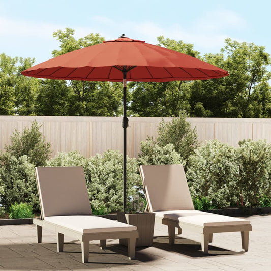 47309 vidaXL Outdoor Parasol with Aluminium Pole 270 cm Terracotta