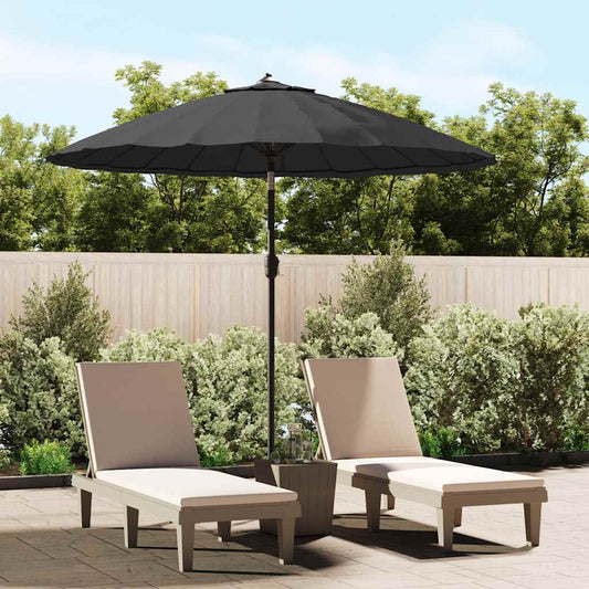 47310 vidaXL Outdoor Parasol with Aluminium Pole 270 cm Black