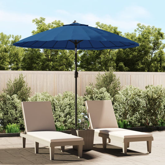 47311 vidaXL Outdoor Parasol with Aluminium Pole 270 cm Azure Blue