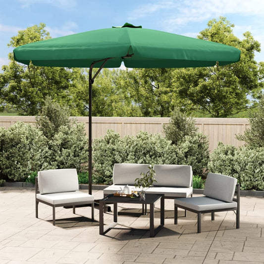 Outdoor Parasol with Steel Pole 300 cm Green