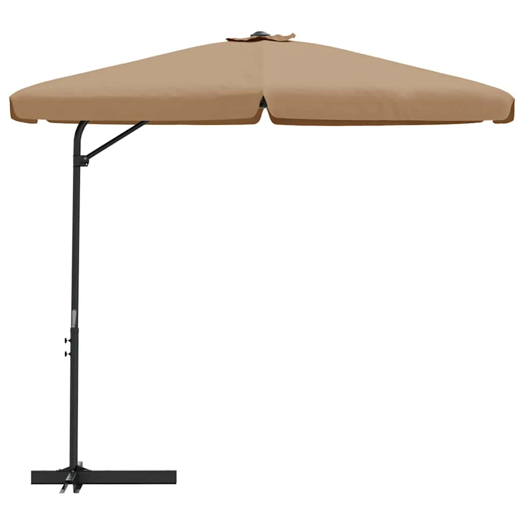 vidaXL Garden Parasol with Steel Pole 300 cm Taupe