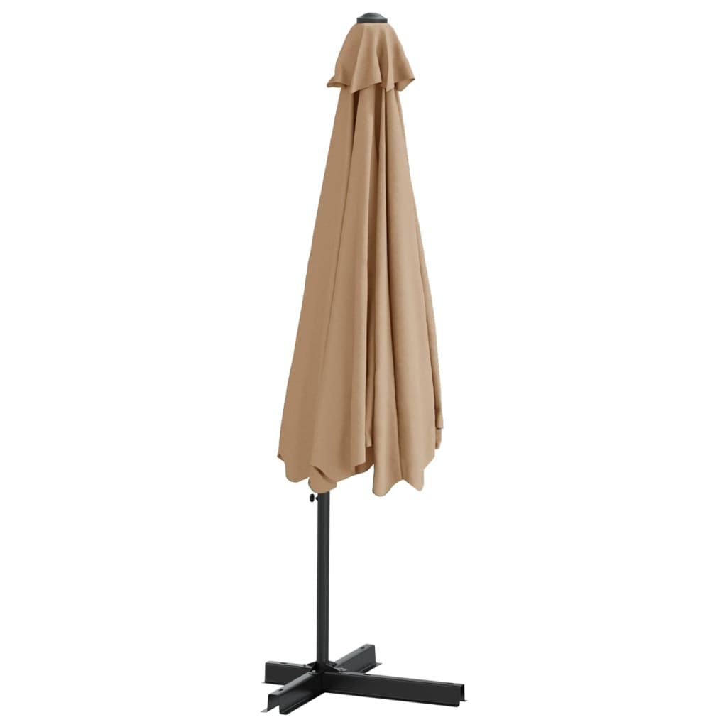 vidaXL Garden Parasol with Steel Pole 300 cm Taupe