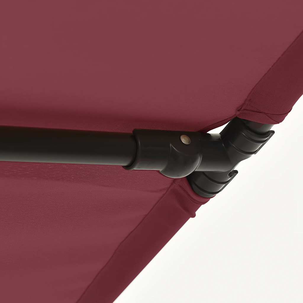 Garden Parasol | Bordeaux Red | Polyester, Aluminium | 2x1.5 m
