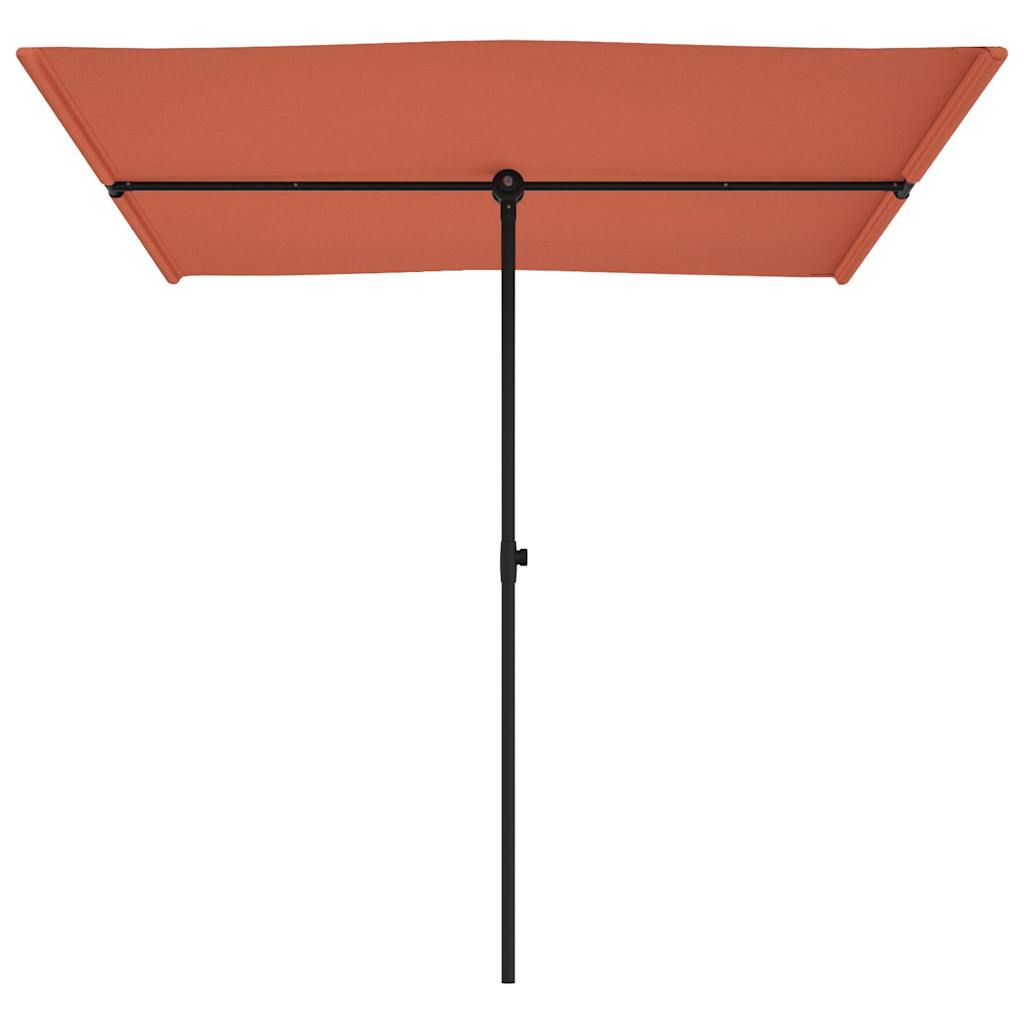 Garden Parasol with Aluminium Pole 2x1.5 m Terracotta