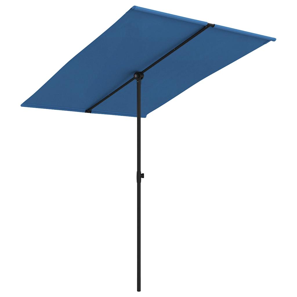 Garden Parasol | Azure Blue | Aluminium, Polyester | 2x1.5 meters