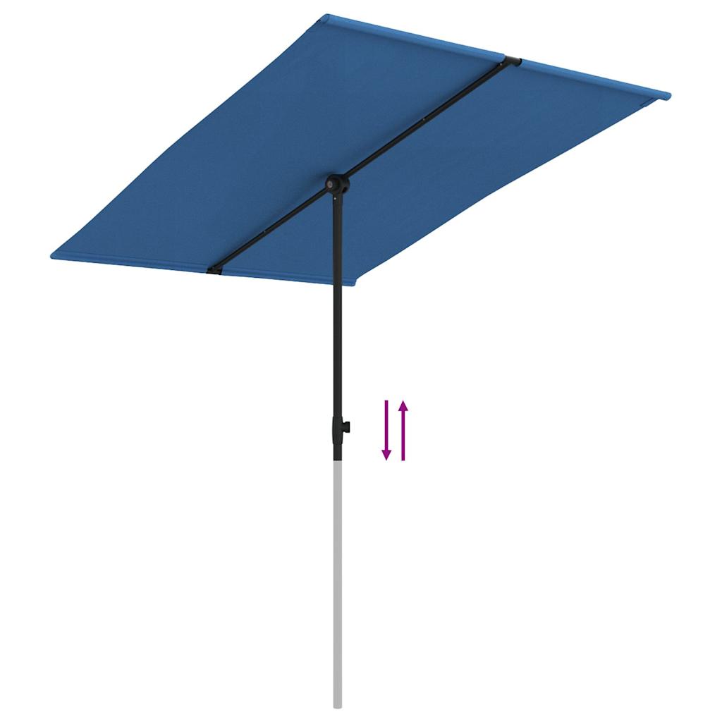 Garden Parasol | Azure Blue | Aluminium, Polyester | 2x1.5 meters