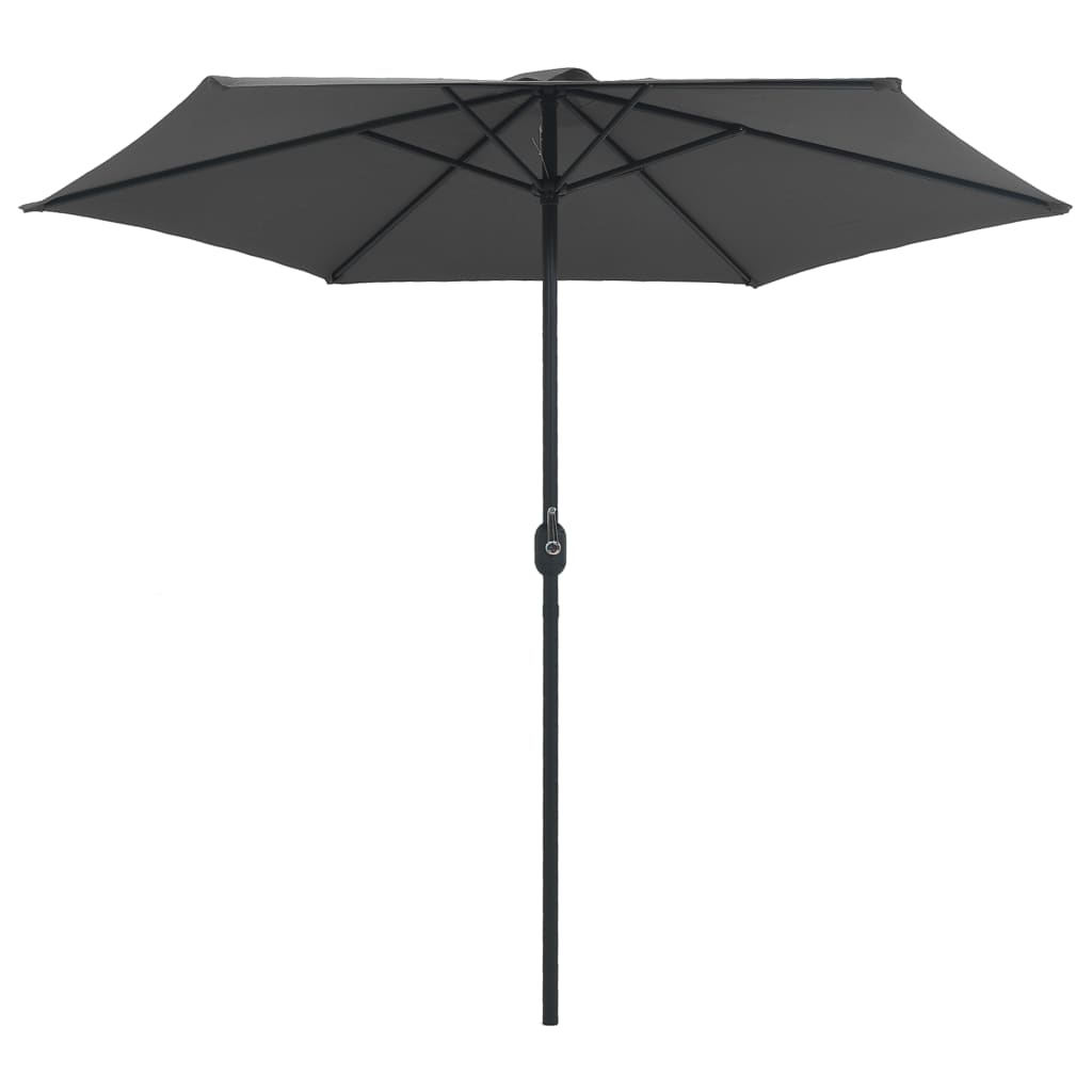 vidaXL Garden Parasol with Aluminium Pole 270x246 cm Anthracite