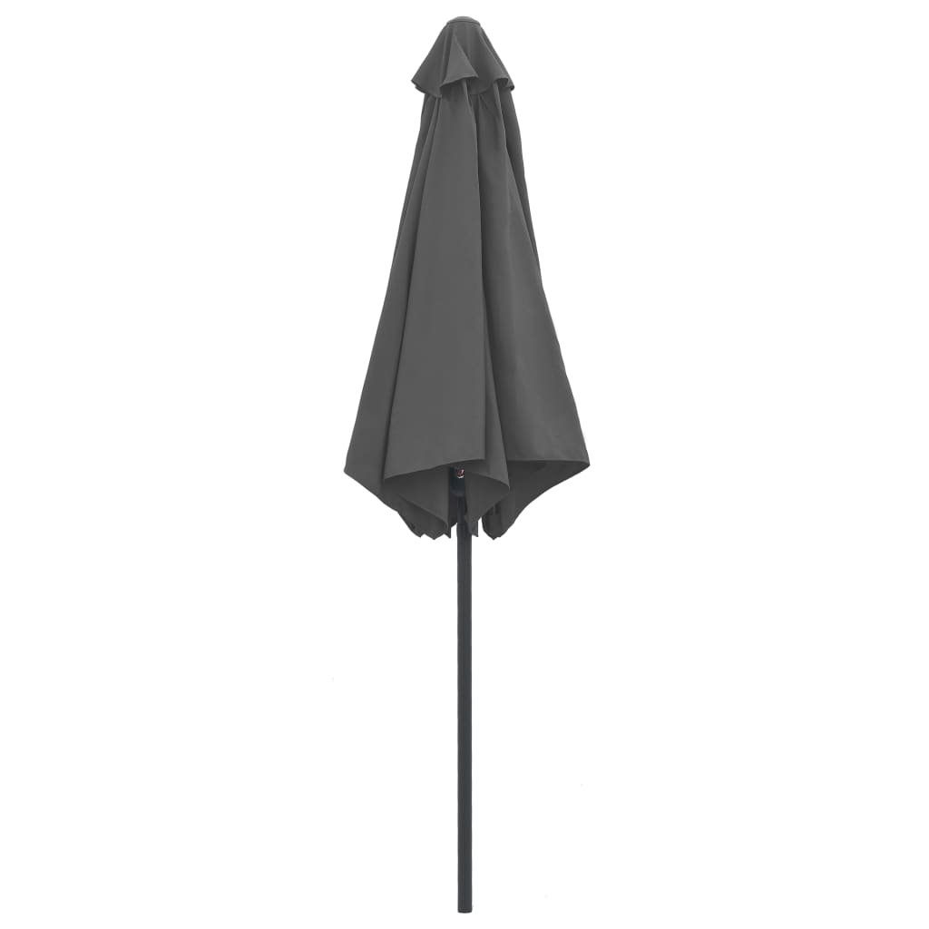 vidaXL Garden Parasol with Aluminium Pole 270x246 cm Anthracite