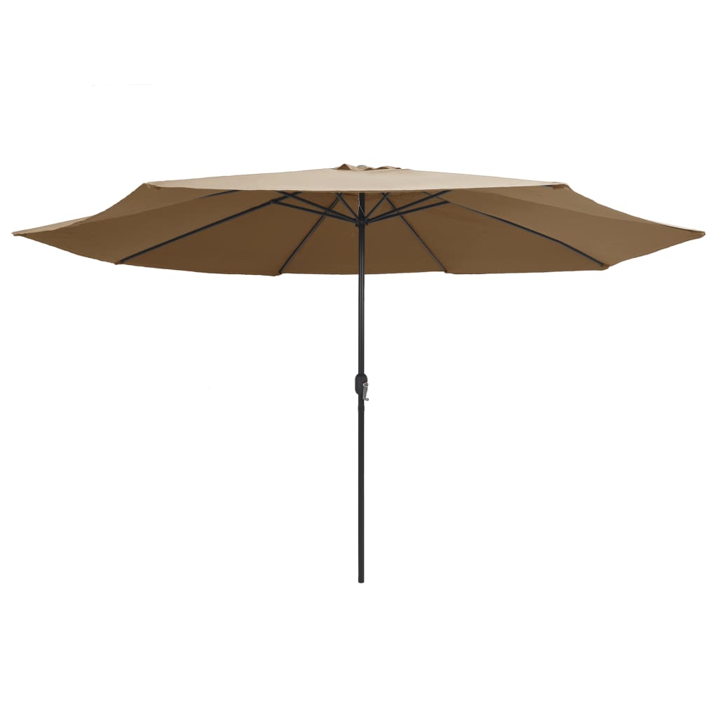 Garden Parasol | Taupe | 100% polyester fabric, metal pole | Large