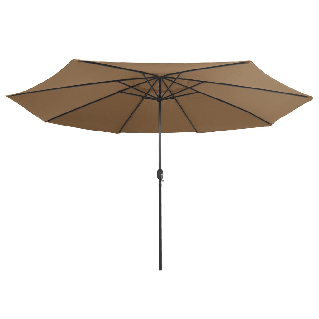 Garden Parasol | Taupe | 100% polyester fabric, metal pole | Large