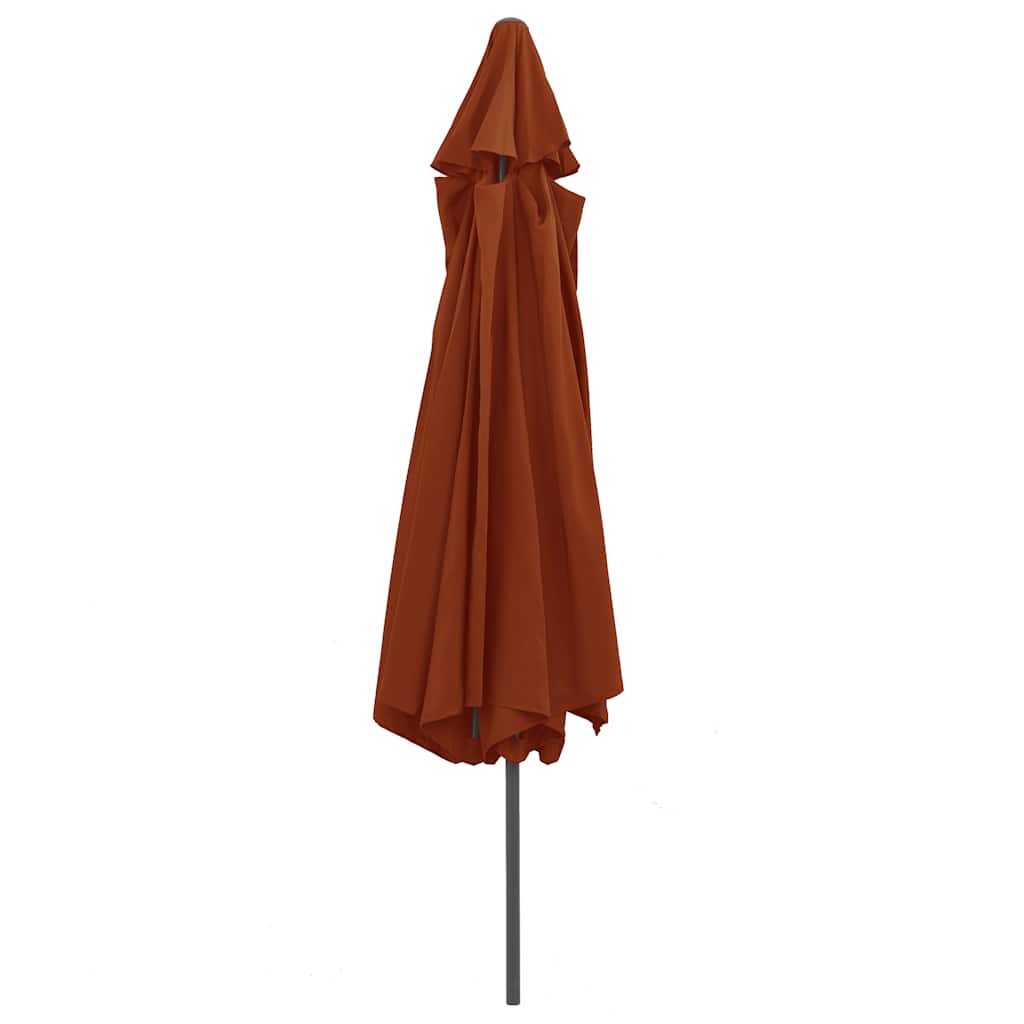 Garden Parasol with Metal Pole 390 cm Terracotta