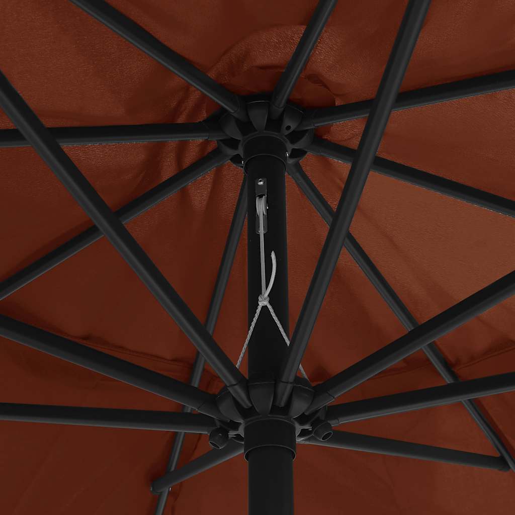 Garden Parasol with Metal Pole 390 cm Terracotta