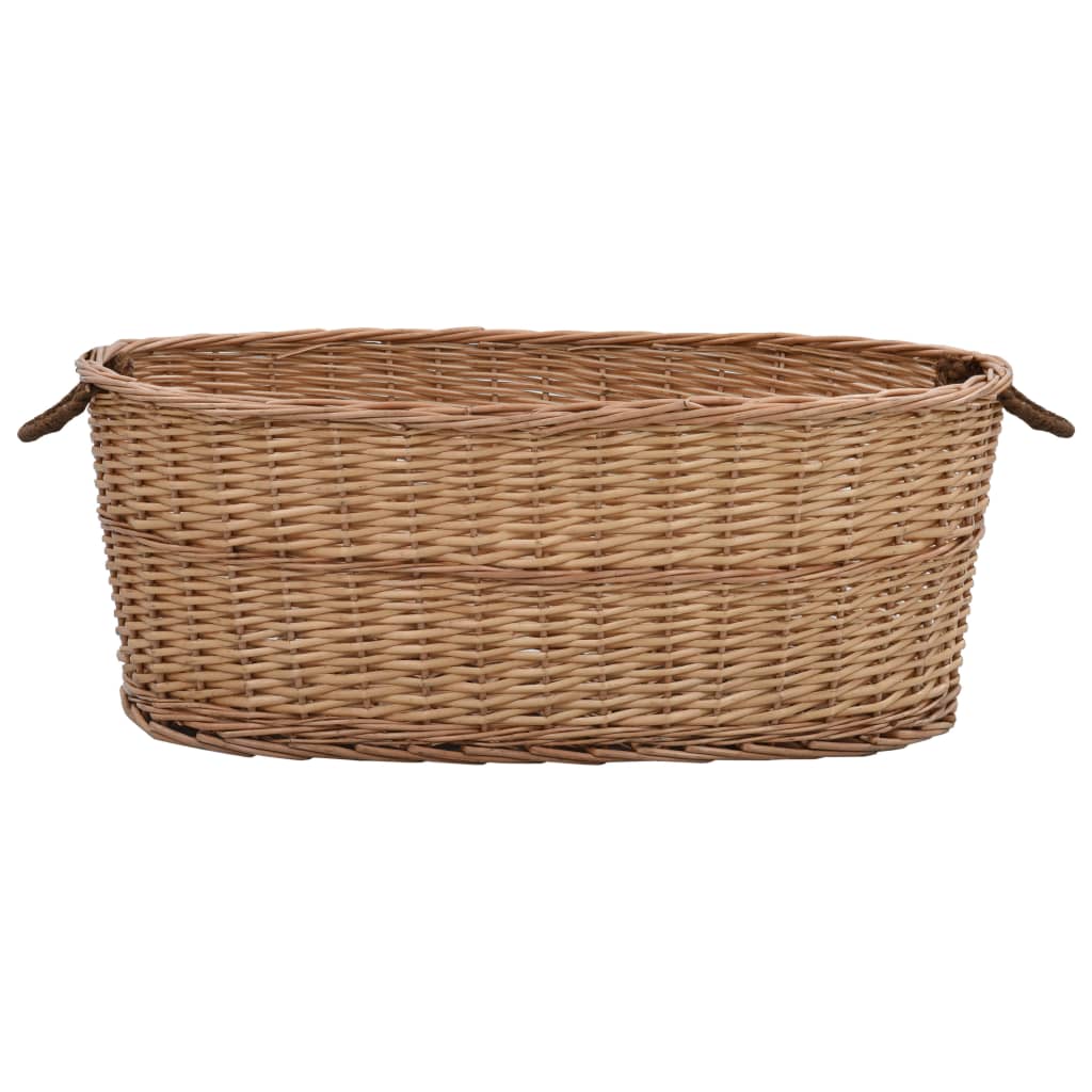 vidaXL Firewood Basket with Carrying Handles 88x57x34 cm Natural Willow