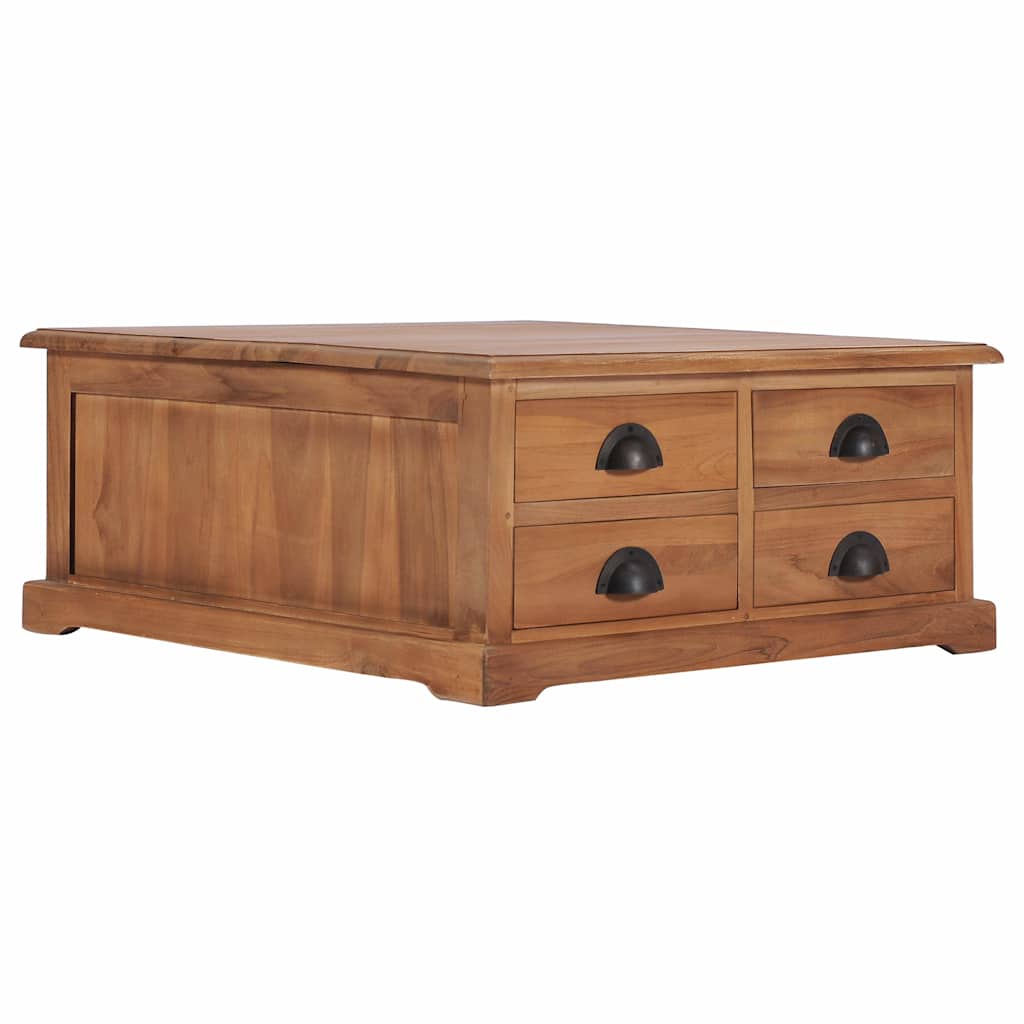 286274 vidaXL Coffee Table 68x68x30 cm Solid Teak Wood