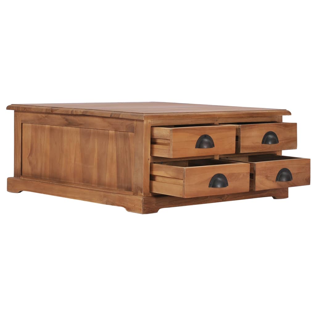 286274 vidaXL Coffee Table 68x68x30 cm Solid Teak Wood
